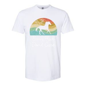 Barn Hair Dont Care Horse Rider Riding Racing Equestrian Run Meaningful Gift Softstyle CVC T-Shirt