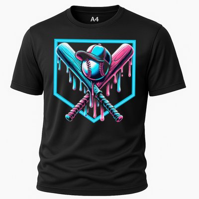 Baseball Home Drip  Baseball Bat Gift Performance Shirt