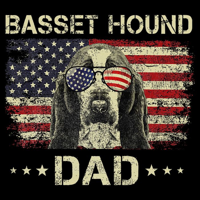 Basset Hound Dad Dog Lovers American Flag 4th Of July Visor