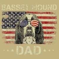 Basset Hound Dad Dog Lovers American Flag 4th Of July Cooling Performance Crew T-Shirt
