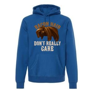 Bacon Hair DonT Really Care Video Gamers Gift Premium Hoodie