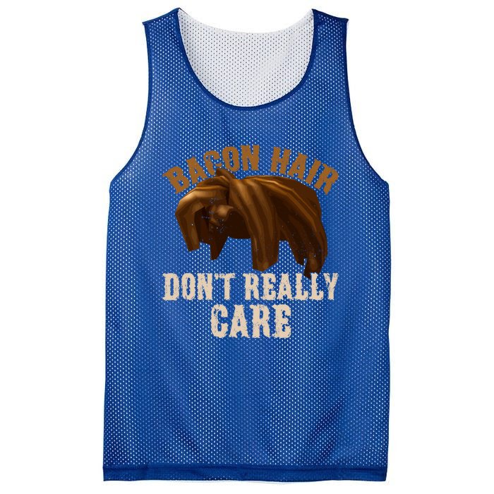 Bacon Hair DonT Really Care Video Gamers Gift Mesh Reversible Basketball Jersey Tank