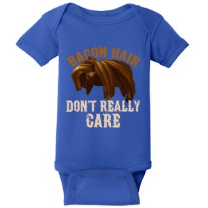 Bacon Hair DonT Really Care Video Gamers Gift Baby Bodysuit