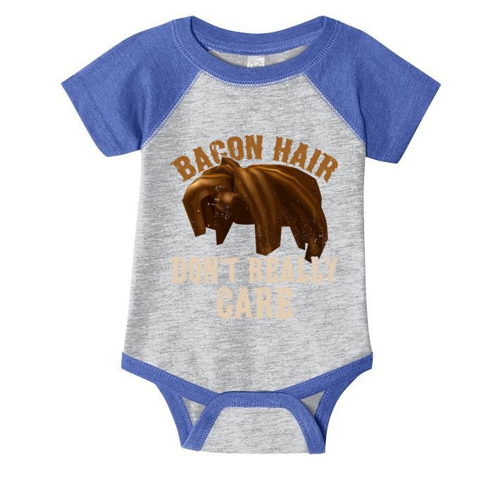 Bacon Hair DonT Really Care Video Gamers Gift Infant Baby Jersey Bodysuit