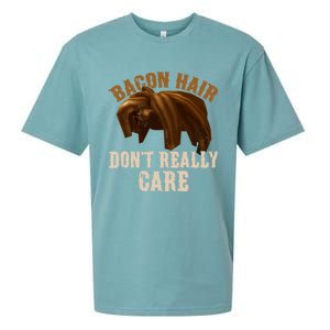 Bacon Hair DonT Really Care Video Gamers Gift Sueded Cloud Jersey T-Shirt