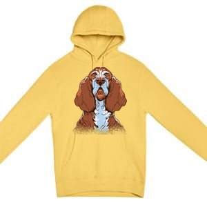 Basset Hound Dog Premium Pullover Hoodie