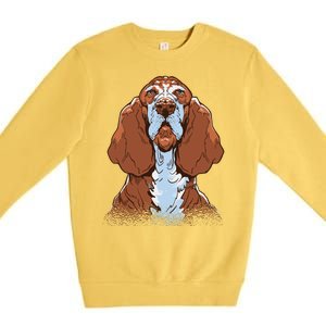 Basset Hound Dog Premium Crewneck Sweatshirt