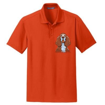 Basset Hound Dog Dry Zone Grid Polo