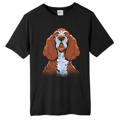 Basset Hound Dog Tall Fusion ChromaSoft Performance T-Shirt