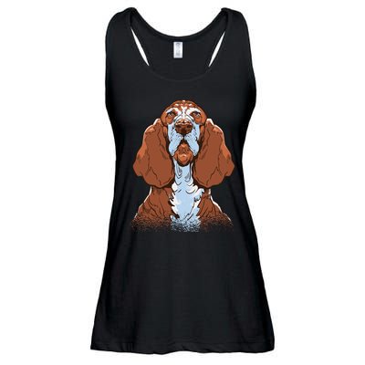 Basset Hound Dog Ladies Essential Flowy Tank