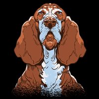 Basset Hound Dog 16 in Basic Backpack