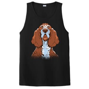 Basset Hound Dog PosiCharge Competitor Tank