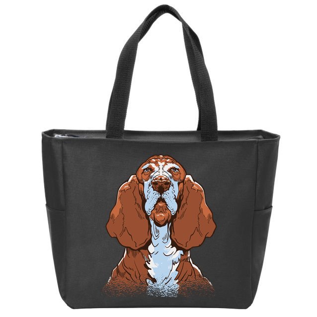 Basset Hound Dog Zip Tote Bag