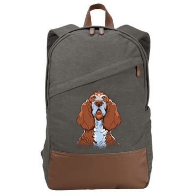 Basset Hound Dog Cotton Canvas Backpack