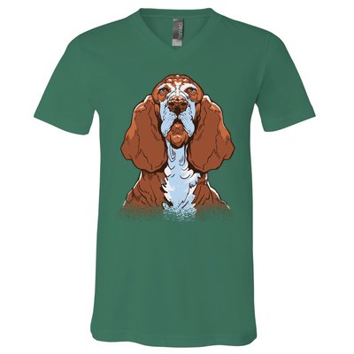 Basset Hound Dog V-Neck T-Shirt