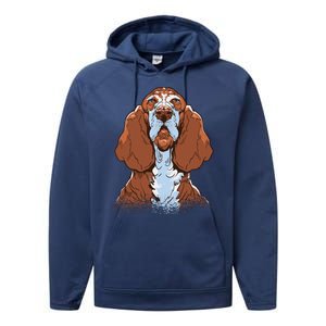 Basset Hound Dog Performance Fleece Hoodie