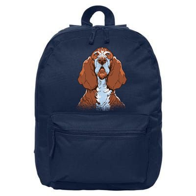 Basset Hound Dog 16 in Basic Backpack