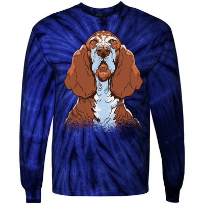 Basset Hound Dog Tie-Dye Long Sleeve Shirt