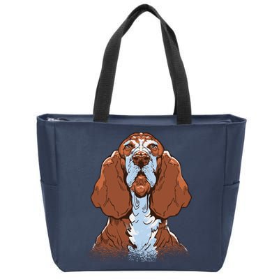 Basset Hound Dog Zip Tote Bag