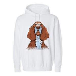 Basset Hound Dog Garment-Dyed Fleece Hoodie