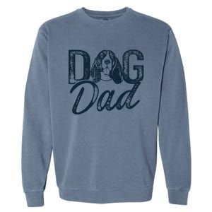 Basset Hound Dog Dad Garment-Dyed Sweatshirt