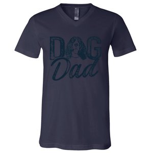 Basset Hound Dog Dad V-Neck T-Shirt