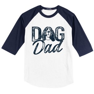 Basset Hound Dog Dad Baseball Sleeve Shirt