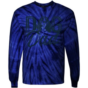 Basset Hound Dog Dad Tie-Dye Long Sleeve Shirt