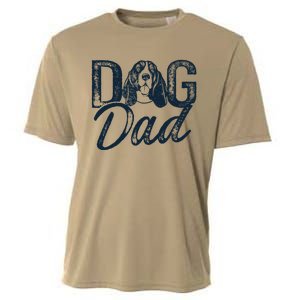 Basset Hound Dog Dad Cooling Performance Crew T-Shirt