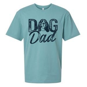 Basset Hound Dog Dad Sueded Cloud Jersey T-Shirt