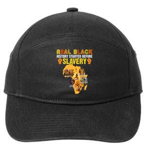 Black History Didn't Start With Slavery Black History Month 7-Panel Snapback Hat