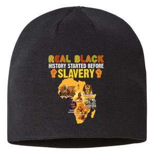 Black History Didn't Start With Slavery Black History Month Sustainable Beanie