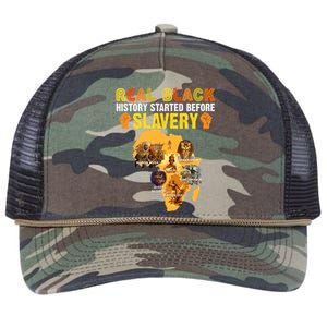 Black History Didn't Start With Slavery Black History Month Retro Rope Trucker Hat Cap