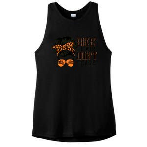 Bike Hair Don't Care Messy Bun Biker Messy Bun Mom Gift Ladies PosiCharge Tri-Blend Wicking Tank