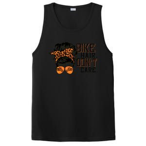 Bike Hair Don't Care Messy Bun Biker Messy Bun Mom Gift PosiCharge Competitor Tank