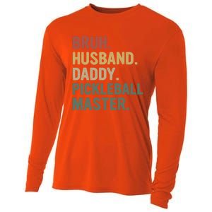 Bruh Husband Daddy Pickleball Master For Dad Fathers Day Meaningful Gift Cooling Performance Long Sleeve Crew