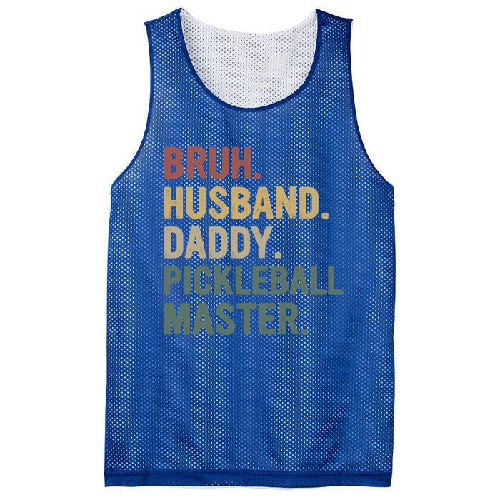 Bruh Husband Daddy Pickleball Master For Dad Fathers Day Meaningful Gift Mesh Reversible Basketball Jersey Tank