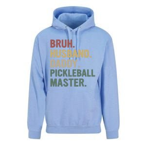 Bruh Husband Daddy Pickleball Master For Dad Fathers Day Meaningful Gift Unisex Surf Hoodie