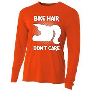 Bike Hair Don't Care Motorcycle Enduro Dirt Bike Riding Gift Cooling Performance Long Sleeve Crew