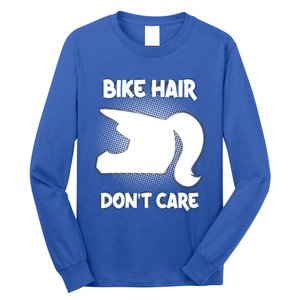 Bike Hair Don't Care Motorcycle Enduro Dirt Bike Riding Gift Long Sleeve Shirt