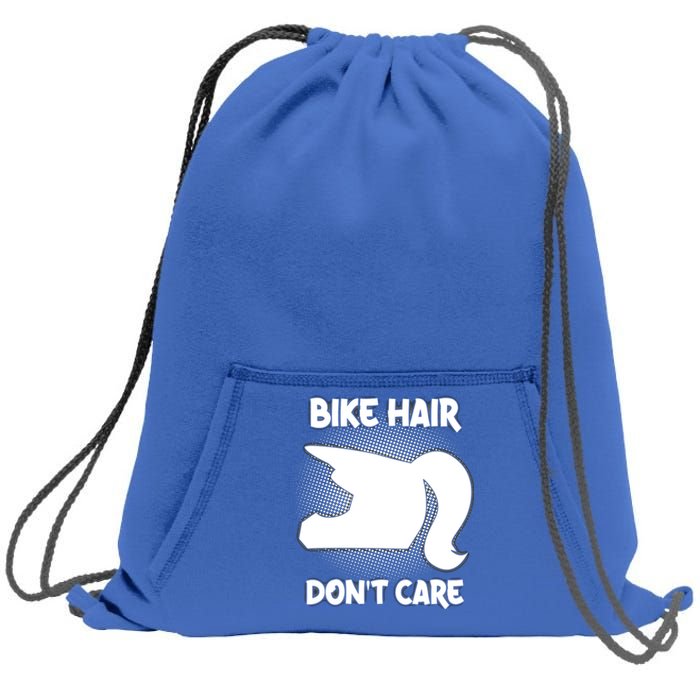 Bike Hair Don't Care Motorcycle Enduro Dirt Bike Riding Gift Sweatshirt Cinch Pack Bag