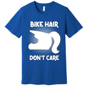 Bike Hair Don't Care Motorcycle Enduro Dirt Bike Riding Gift Premium T-Shirt