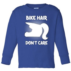 Bike Hair Don't Care Motorcycle Enduro Dirt Bike Riding Gift Toddler Long Sleeve Shirt