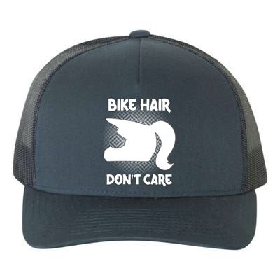 Bike Hair Don't Care Motorcycle Enduro Dirt Bike Riding Gift Yupoong Adult 5-Panel Trucker Hat