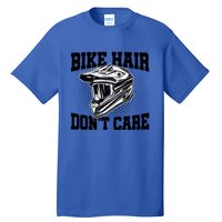 Bike Hair Don't Care Motorcycle Enduro Dirt Bike Riding Meaningful Gift Tall T-Shirt