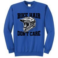 Bike Hair Don't Care Motorcycle Enduro Dirt Bike Riding Meaningful Gift Tall Sweatshirt