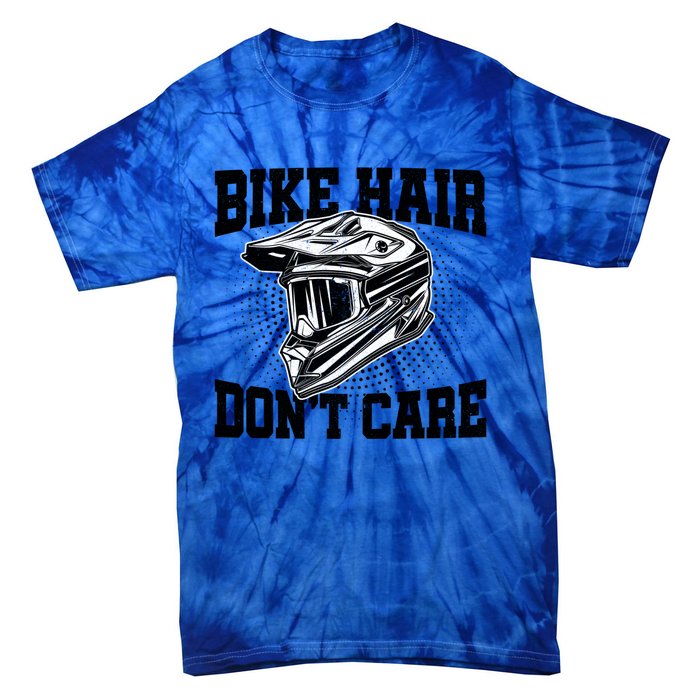 Bike Hair Don't Care Motorcycle Enduro Dirt Bike Riding Meaningful Gift Tie-Dye T-Shirt