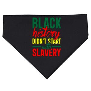 Black History Didn't Start With Slavery African Gift USA-Made Doggie Bandana