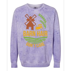 Barn Hair Don T Care Colorblast Crewneck Sweatshirt