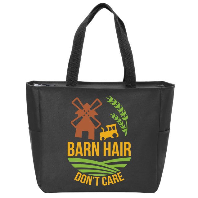 Barn Hair Don T Care Zip Tote Bag